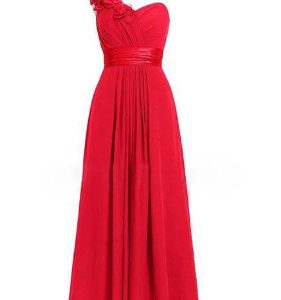 Women's Multi Colored Slanted Neck Sleeveless Strapless Long Dress