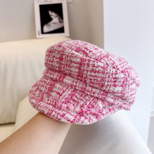 Color-blocked Baseball Cap Sweet Octagonal Cap Versatile Fashion Hat