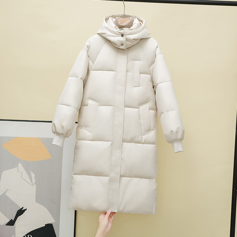 Long Over-the-knee Cotton-padded Coat Women's Loose Down Cotton-padded Jacket - الصورة 4