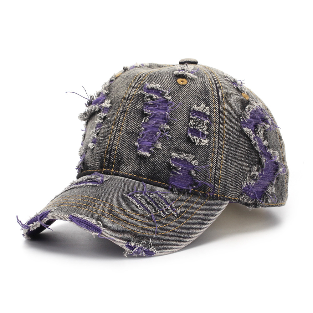 Ripped-line Letter Sun Hat Casual And Versatile - Image 7