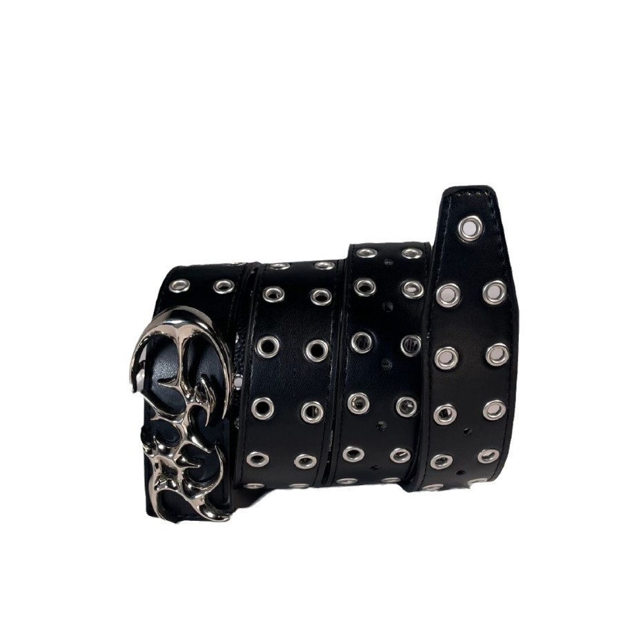 Personality Alien Punk Hollow Eye Rivet Belt Men - Image 5