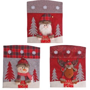 Decoration Three-dimensional Cartoon Chair Cover Santa Snowman