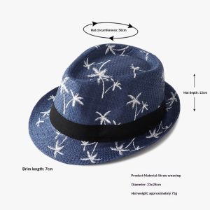 Straw Beach Summer Sun For Men And Women Sun-protective Fedora Panama Hat