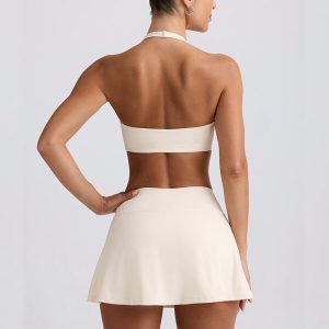 Shockproof With Chest Pad High Elastic Brushed Workout Top