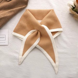 Womens Sweet Mini Triangle Neck Warmer For Winter Cozy Neck ScarfNeckerchief