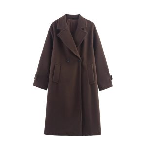 Womens Loose Elegant And Minimalist Long Coat