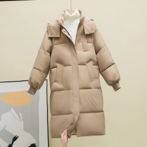 Long Over-the-knee Cotton-padded Coat Women's Loose Down Cotton-padded Jacket