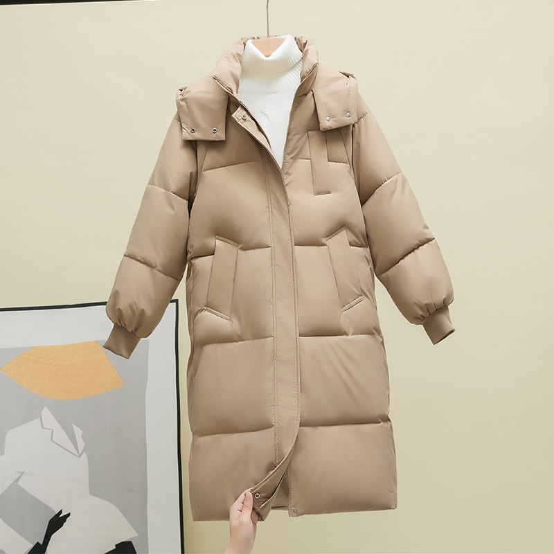Long Over-the-knee Cotton-padded Coat Women's Loose Down Cotton-padded Jacket