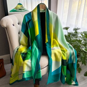 New Silk-look Scarflong Style For Vacation And Sun Protection