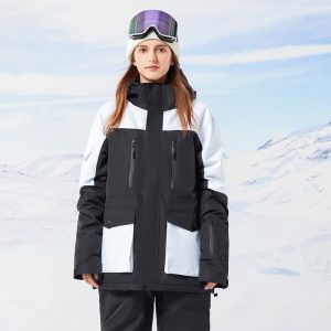 New Women's Color-blocked Ski Jacket For Single And Double Boards