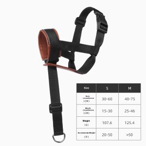 Traction Anti-biteanti-bark Mouth Traction Leather Adjustable Medium Large Dog Mouth Cover