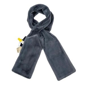 Ultra-Soft Faux Fur Pull-Through Scarf With Hidden Zipper Pocket