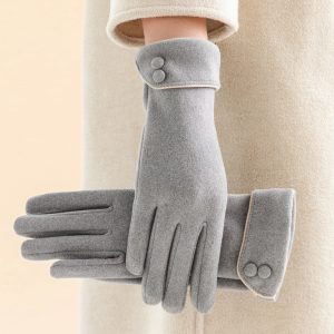 Women's Fleece-lined Warm Graceful Bow Gloves