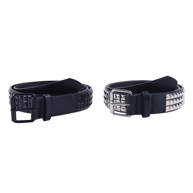 Hollow Rivet Belt PU Waistband Temperament Men And Women - الصورة 3