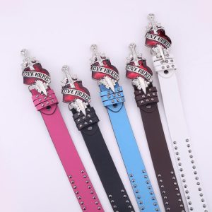 One Sword Piercing The Heart Big Head Belt Buckle Personality Spicy Girl