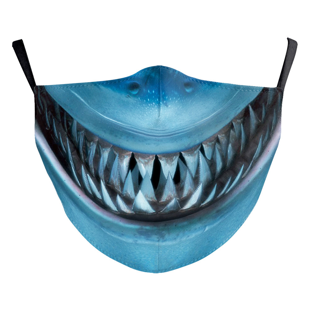 Wansheng Digital Printing Face Animal Tiger Ear Hanging Double-layer Mask - Image 9