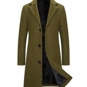 Woolen Plus Size Casual Style Coat