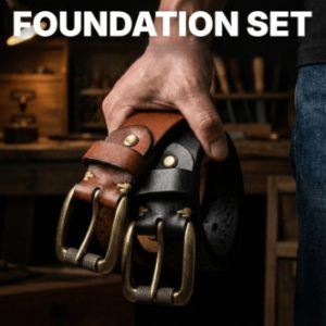 Handmade Retro Chino-style Belt With A Top-layer Cowhide Hollowed-out Design And A Casual Zinc-alloy Buckle For Denim