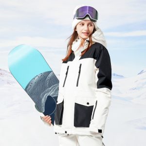 New Women's Color-blocked Ski Jacket For Single And Double Boards