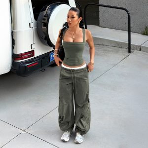 Womens Solid-Color Camisole Tube Top