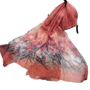 Mulberry Silk Chiffon With Digital Printlightweight Airy And Flowy Summer Sheer Scarf