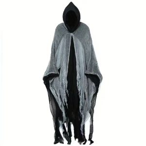 Halloween Witch Cloak Skull-patterned Clothes Death Costume Props