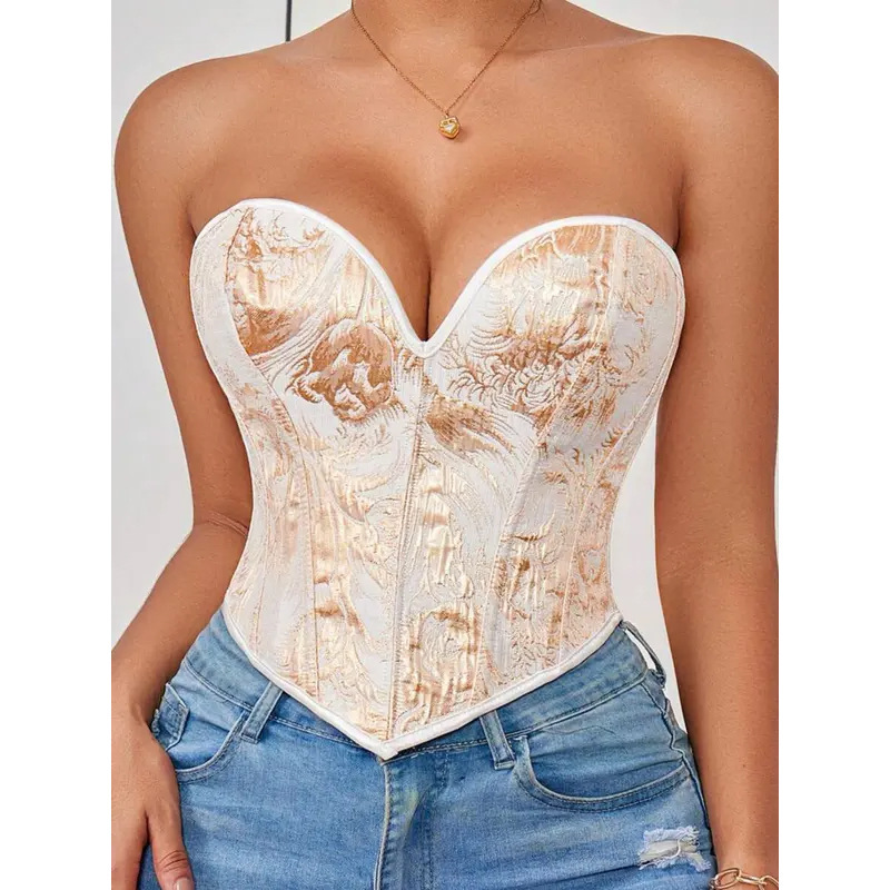 Womens Stylish Form-fitting Printed Tube Top - الصورة 7