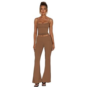 Stylish Casual Two-piece Set In Brushed Milk Silk