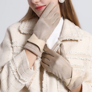 New Thickened Suede-fleece Gloves For Driving And Cycling