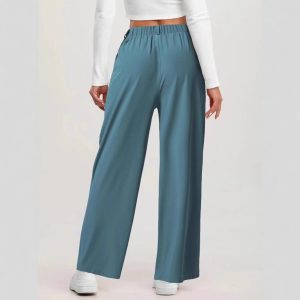 Elegant Professional-style High-waisted Straight-leg Pants