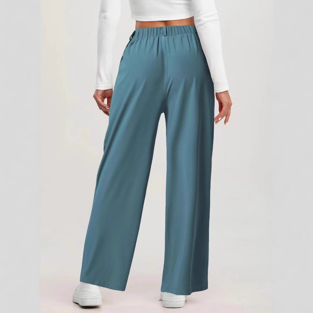 Elegant Professional-style High-waisted Straight-leg Pants - الصورة 4