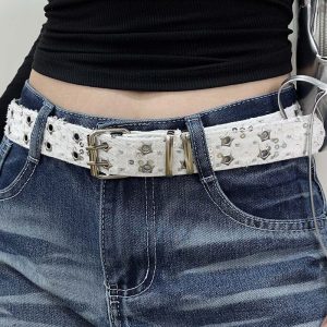 Casual Edgy And Stylish Jeans With A Sassy Belt For Women