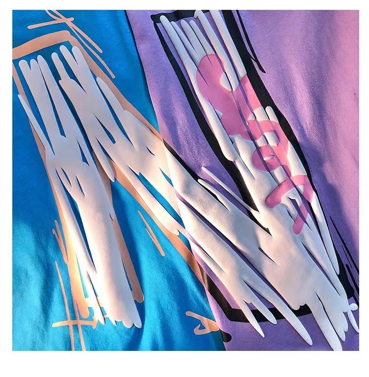 Womens Loose-fitting Crew-neck Short-sleeve Top - الصورة 2