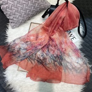 Mulberry Silk Chiffon With Digital Printlightweight Airy And Flowy Summer Sheer Scarf