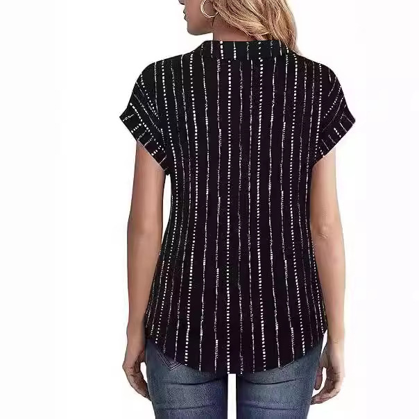Womens Autumn Short-Sleeve Shirt Top - الصورة 4