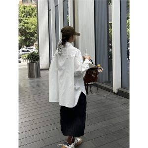 New Womens French-style Sophisticated Minimalist Blouse