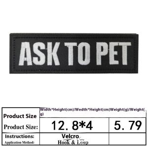Pet Dog Accessories Embroidered Velcro New Pet Clothing Decorative Sticker Computer Embroidery Chapter