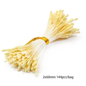 Yellow Artificial Flowers Fruit Cherry Stamen Berries Bundle DIY Cake Christmas Wedding Party Gift Box Wreaths Home Decoration