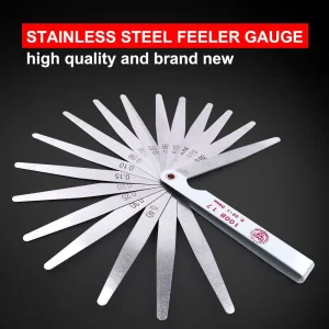 Stainless Steel Feeler Gauge 17 Blade/32 Blade Thickness Gap Metric Filler Feeler Gauge Measure Tool For Feeler Gauge Valve Shim