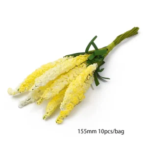 Yellow Artificial Flowers Fruit Cherry Stamen Berries Bundle DIY Cake Christmas Wedding Party Gift Box Wreaths Home Decoration