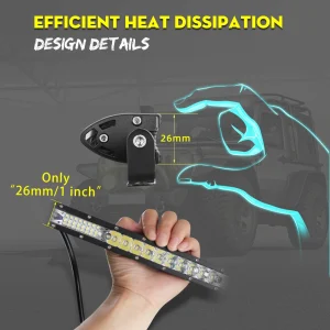 UNI-SHINE 22inch 104W Led Light Bar 12000LM Single Row Led Work Driving Lights Offroad Truck SUV ATV Tractor Car Boat 12V 24V