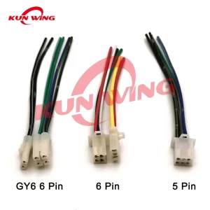 5 Pin 6 Pin Motorcycle Ignition Coil CDI Electric Cable Wire Harness Plug Head for GY6 50 125 150 ZJ125 CG125 Motorcycle Parts