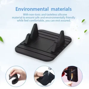 Car Dashboard Silicone Mount Phone Holder Non Slip Mat GPS Navigation Bracket  For iPhone Samsung Android Smart Phones Keys