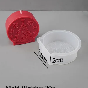 Christmas Ball Silicone Candle Mold DIY Santa Claus Tree Elk Snowman Gypsum Crystal Epoxy Resin Mold Chocolate Cake Baking Tools