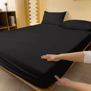 1 piece of solid matte bedsheet, pure black bedspread for bedroom, bedding (excluding pillowcases)