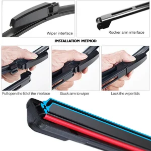 Car Windshield Wiper blades Universal Soft Double layer Rubber Frameless Bracketless car wipers 14" 16" 19" 20" 21" 22" 24"26"