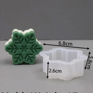 Christmas Series Scented Candle Silicone Mold DIY Christmas Tree Snowflake Snowman Elk Plaster Pouring Mold Biscuit Baking Tools