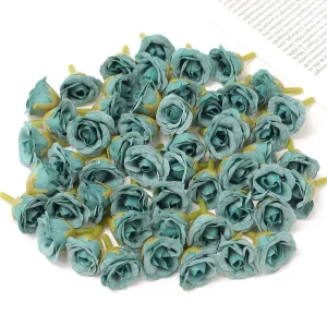 10/20/50Pcs 2cm Rose Artificial Flowers Heads For Home Decor Wedding Decoration Fake Flowers DIY Wreath Scrapbook Gift Accessory