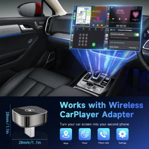 Pionray 2in1 Wireless CarPlay Dongle Wireless Android Auto Adapter AI Smart Box Car Intelligent Systems For CarWith Wired tv box