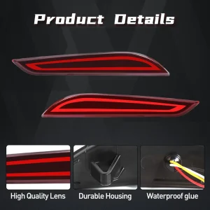 Car LED Rear Bumper Light Assembly For Chevrolet Cruze 2017 2018 Dynamic Turn Signal Brake Warning Reflector Driving Lamp 12V